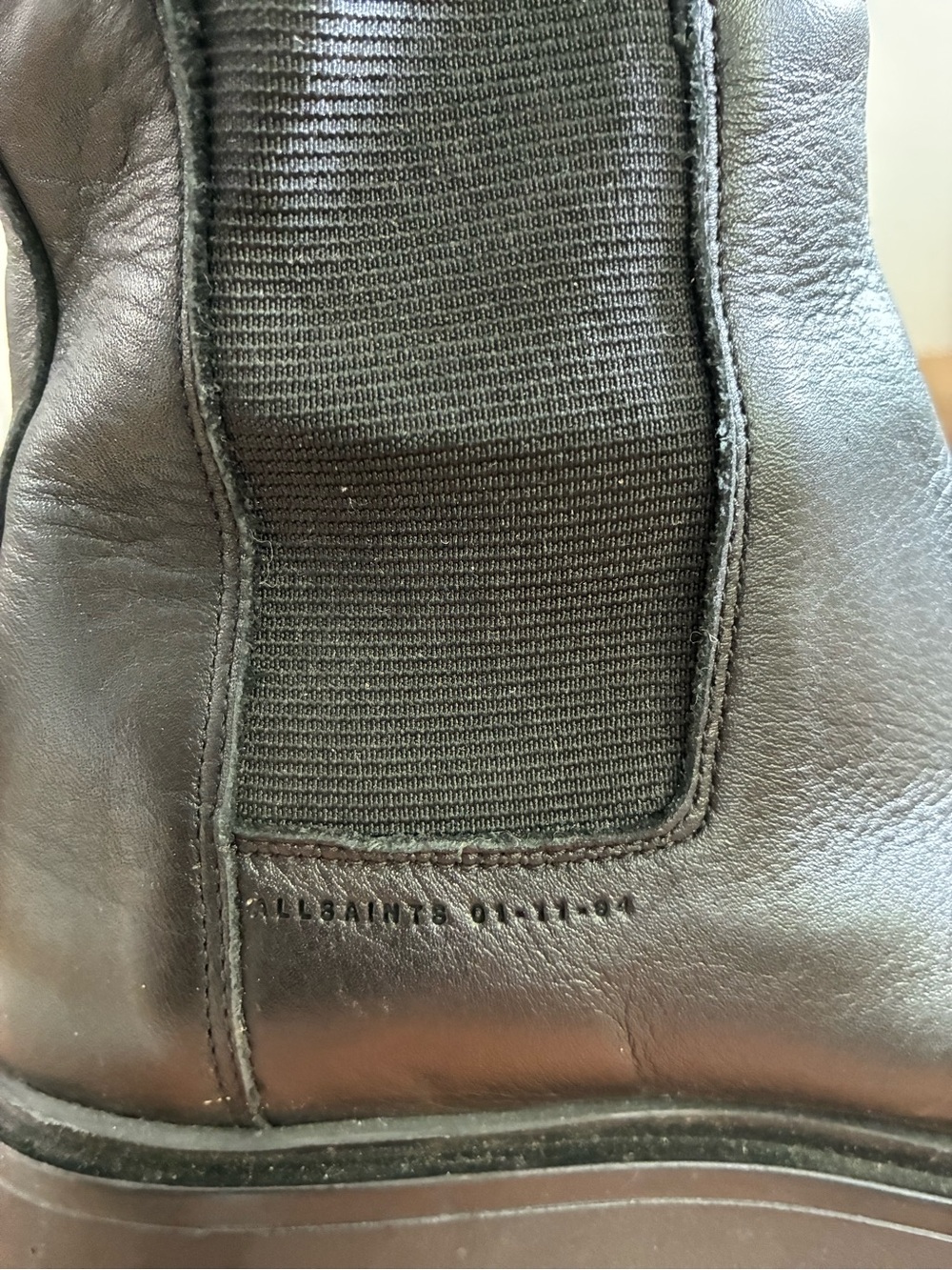 All Saints Black Knee-High Chunky Platform Boots - Picture 3 of 5